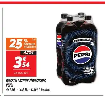 Netto BOISSON GAZEUSE ZÉRO SUCRES PEPSI offre