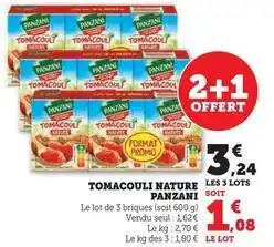 Super U Panzani - tomacouli nature offre