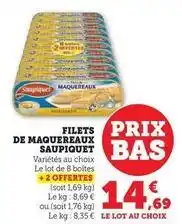 Super U Saupiquet - filets de maquereaux offre