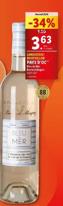 Lidl Bernard magrez - pays d'oc offre