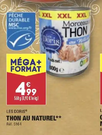 ALDI LES DORIS® THON AU NATUREL offre