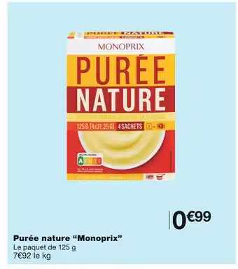 Monoprix Monoprix Purée nature offre