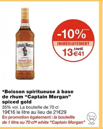 Monoprix Captain Morgan Boisson spiritueuse à base de rhum spiced gold offre