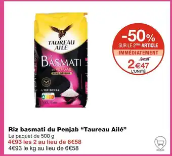 Monoprix TAUREAU AILÉ Riz basmati du Penjab offre