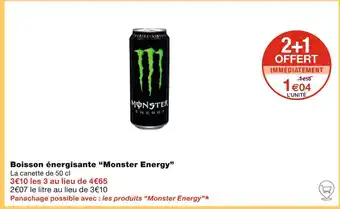 Monoprix Monster Energy Boisson énergisante offre