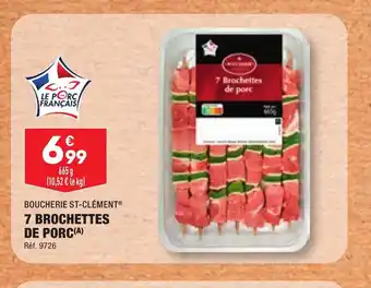 ALDI 7 BROCHETTES DE PORC(A) offre