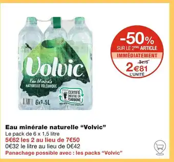 Monoprix Volvic Eau minérale naturelle offre