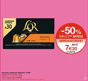 Monoprix L'OR Capsules espresso delizioso offre