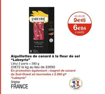 Monoprix Labeyrie Aiguillettes de canard à la fleur de sel offre