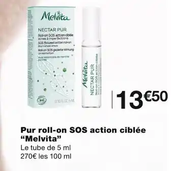 Monoprix Melvita Pur roll-on SOS action ciblée offre