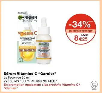 Monoprix Garnier Sérum Vitamine C offre