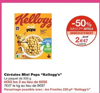 Kellogg's Céréales Miel Pops