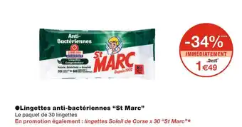 Monoprix St Marc Lingettes anti-bactériennes offre