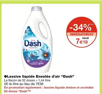 Monoprix Dash ●Lessive liquide Envolée d’air offre