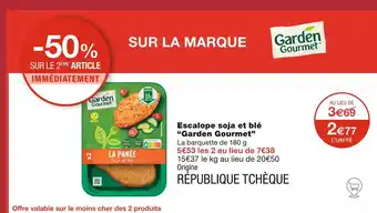 Monoprix Garden Gourmet Escalope soja et blé offre