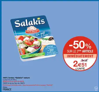 Monoprix Salakis 100% brebis nature offre