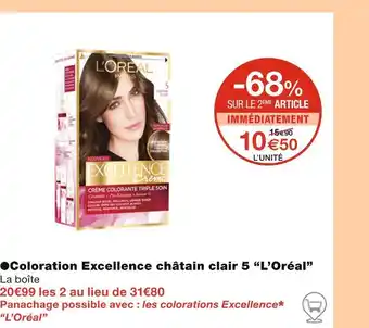 Monoprix L’Oréal Coloration Excellence châtain clair 5 offre