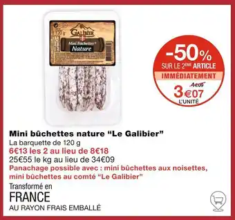 Monoprix Le Galibier Mini bûchettes nature offre