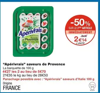 Monoprix Apérivrais “Apérivrais” saveurs de Provence offre