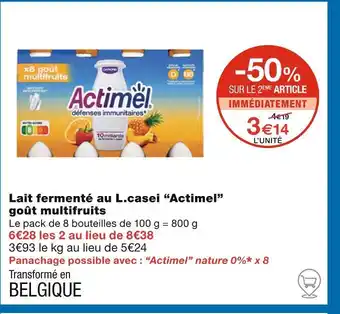 Monoprix Actimel Lait fermenté au L.casei goût multifruits offre