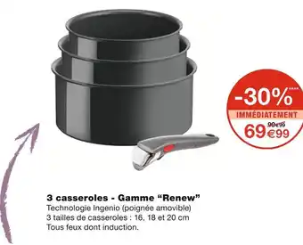 Monoprix 3 casseroles - Gamme “Renew” offre