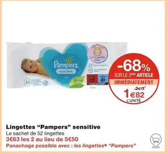 Monoprix Pampers Lingettes sensitive offre