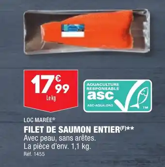 ALDI FILET DE SAUMON ENTIER offre