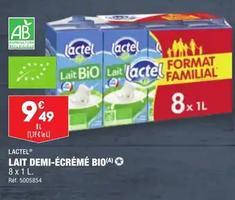 ALDI LAIT DEMI-ÉCRÉMÉ BIO offre