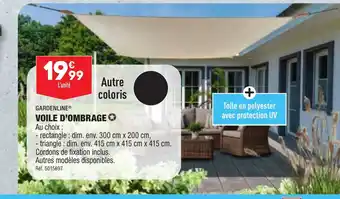 ALDI VOILE D'OMBRAGE offre