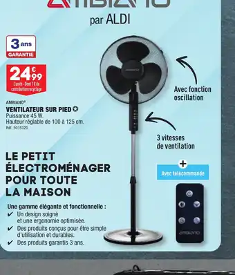 ALDI VENTILATEUR SUR PIED . offre