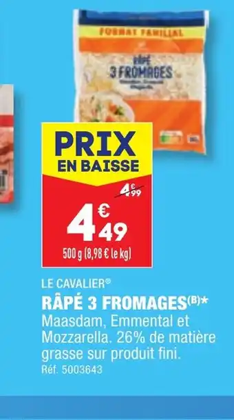 ALDI RÂPÉ 3 FROMAGES offre