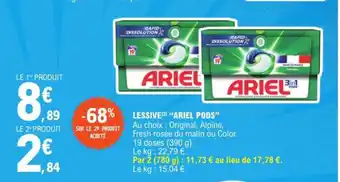 E.Leclerc LESSIVE ARIEL PODS offre