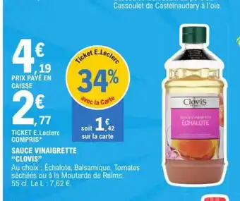 E.Leclerc SAUCE VINAIGRETTE "CLOVIS offre