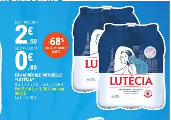 EAU MINÉRALE NATURELLE "LUTÉCIA"