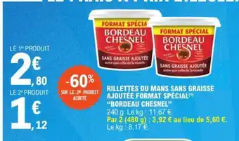 E.Leclerc RILLETTES DU MANS SANS GRAISSE AJOUTÉE FORMAT SPÉCIAL offre