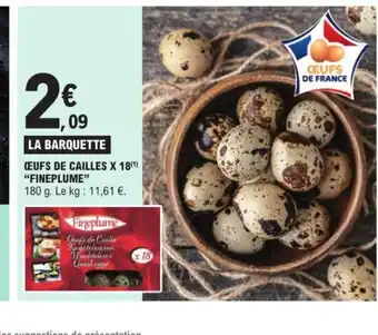 ŒUFS DE CAILLES X 18 FINEPLUME