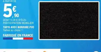 E.Leclerc TAPIS AVEC BORDURE PVC offre