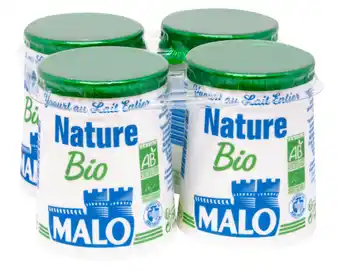 Carrefour MALO Yaourt Bio au lait entier offre