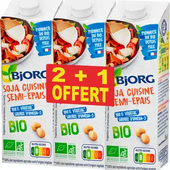 Carrefour BJORG Soja Cuisine Bio offre