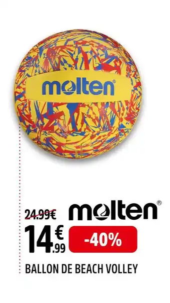 Intersport molten BALLON DE BEACH VOLLEY offre