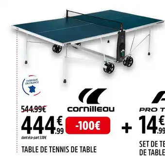 Intersport cornilleau TABLE DE TENNIS DE TABLE offre