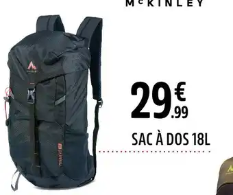Intersport Mc KINLEY SAC À DOS 18L offre