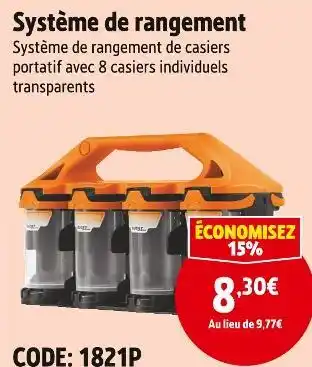 Screwfix Système de rangement offre