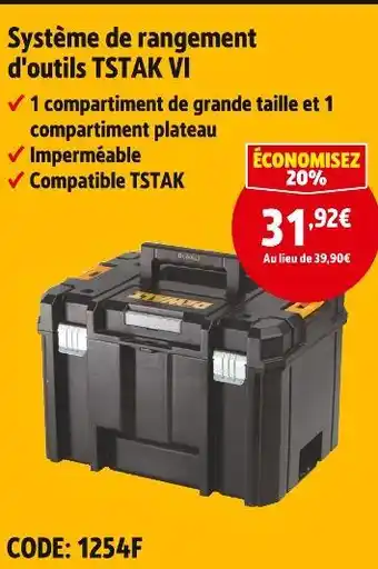 Screwfix DEWALT Système de rangement d'outils TSTAK VI offre