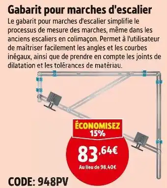 Screwfix Wolfcraft Gabarit pour marches d'escalier offre