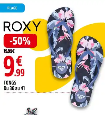 Intersport ROXY TONGS Du 36 au 41 offre