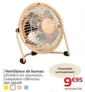 Gifi Ventilateur de bureau offre