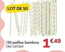 Gifi 50 pailles bambou offre