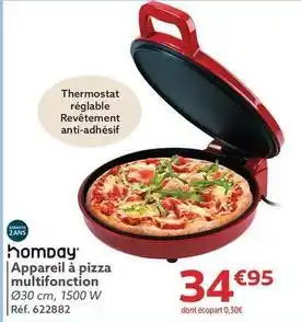 Gifi Homday - appareil a pizza multifonction offre