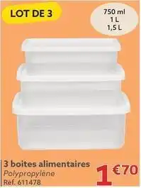 Gifi 3 boites alimentaires offre